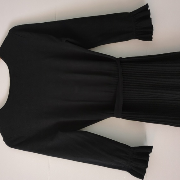 Rebecca Taylor Knit fit flare Long Sleeve & tie waist Tassels Knee Length Dress - Picture 11 of 11